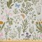Ambesonne Floral Fabric by The Yard, Vintage Garden Plants Herbs Flowers Botanical Classic Design, Decorative Satin Fabric for Home Textiles and Crafts, 3 Yards, Reseda Green Beige